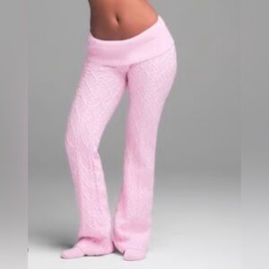 NWT SKIMS Snow Bunny Shop Knit Foldover Pant - Baby Pink - M